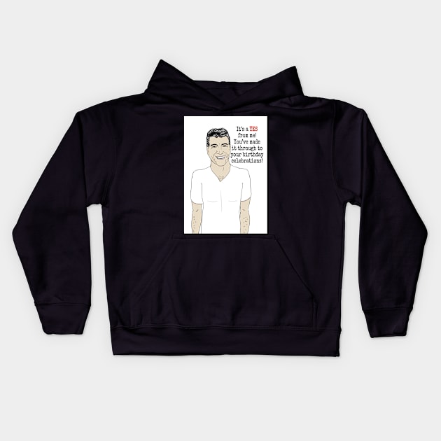 Simon Cowell wishes you a happy birthday Kids Hoodie by Happyoninside